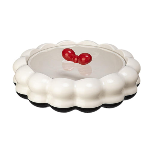 Crofta Serving Tray with Lid Living Room Nut Serving Dish for Sweets Cookies Snacks Black White