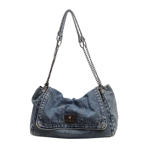 Crofta Denim Shoulder Bag for Women Portable Handbag for Dating Party Favors Ladies