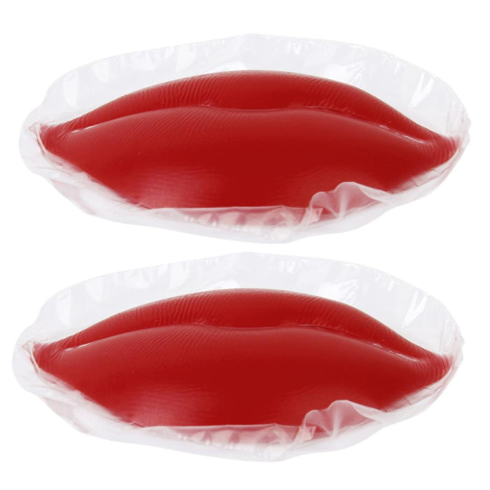 Women's Sexy Silicone Gel Red Lips Shaped Nipple Covers Breast Stickers