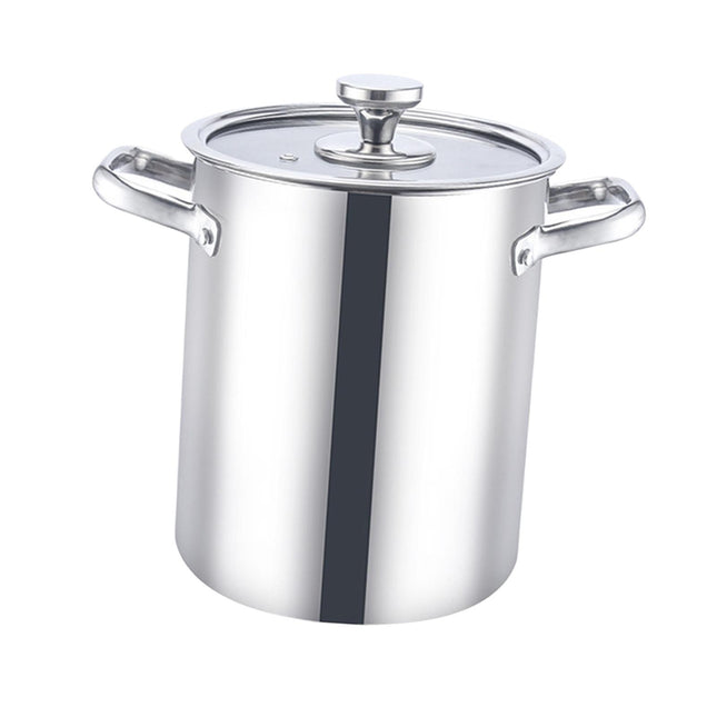 Crofta Stockpot with Glass Lid for Steaming, Frying and Boiling Thick Rice Bucket Only Pot