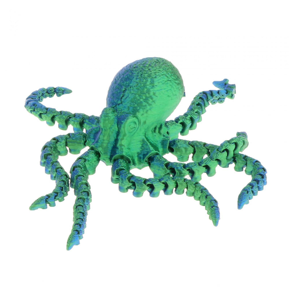 Crofta 3D Printed Octopus Animals Toy DIY Fidget for Birthday Festivals Funny Gifts 19cm  Green