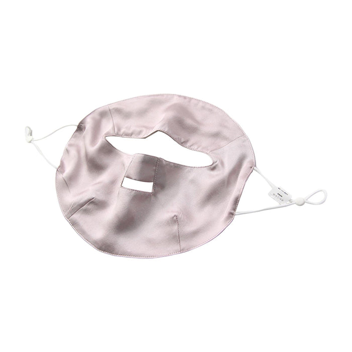 Windproof Ice Silk Sunscreen Mask Summer Reusable Full Face Mask Light Pink