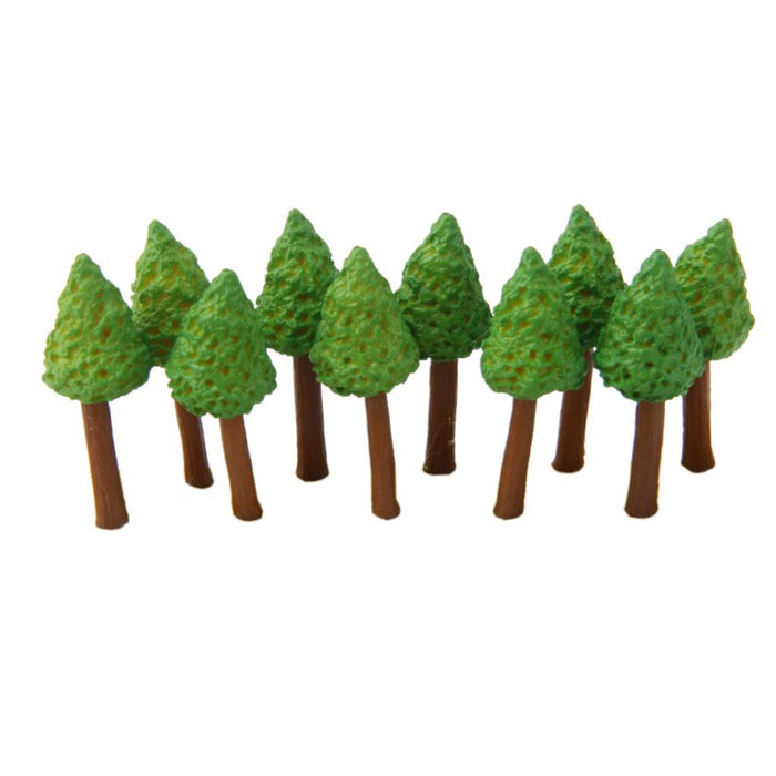 Crofta 10pcs Miniature Dollhouse Fairy Garden Resin Landscape Small Trees Decor