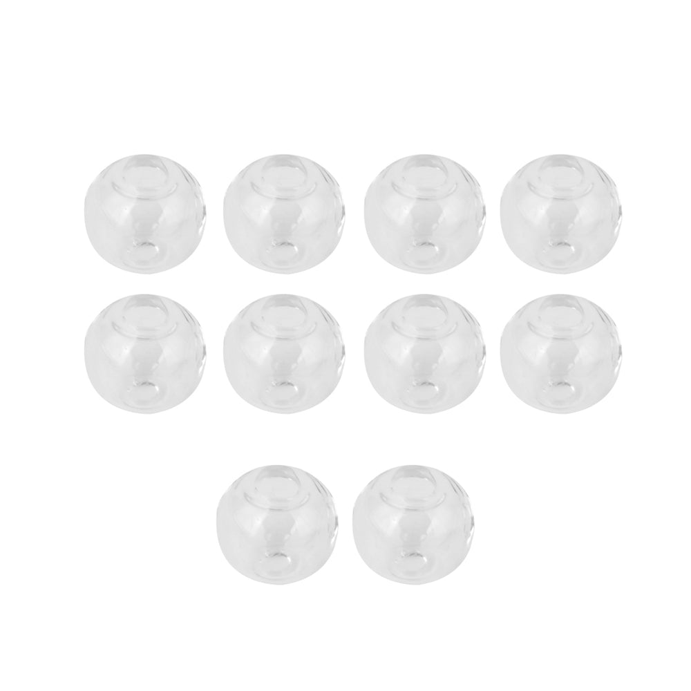 Crofta 10Pcs Mini Empty Glass Ball Bottles Pendant Wish Bottles Findings Clear 12mm