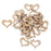 3mm Wooden Blank Hollow Heart Embellishments DIY Crafts 40mm 30pcs