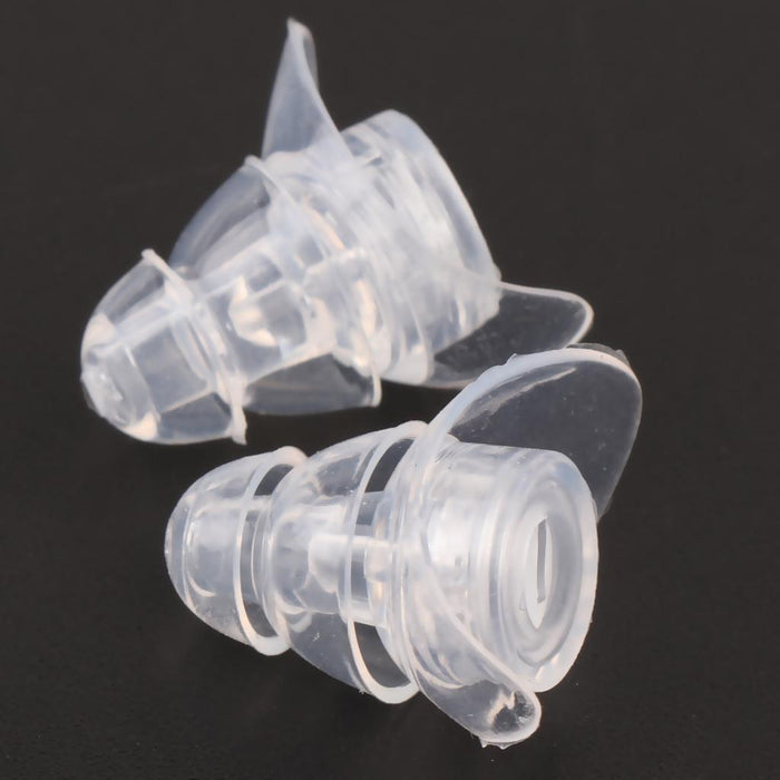 1 Pair Anti-noise Silicone Earplugs Hearing Protection Ear Plugs Clear