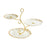 Tiered Cupcake Stand 3 Layer Dried Fruit Plate for Party Banquet Dining Room yellow and gold