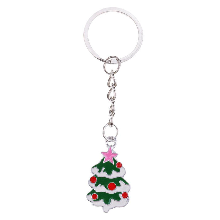 Crofta Woman Christmas Keychain Key Ring Phone Chain for Handbag Car Key Decor Christmas Tree 2