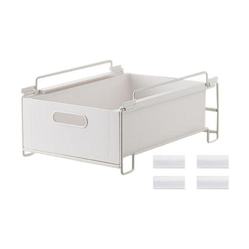 Crofta below Sink Organizer Multifunction Sliding Basket for Kitchen Bedroom Pantry 35cmx25cmx16cm