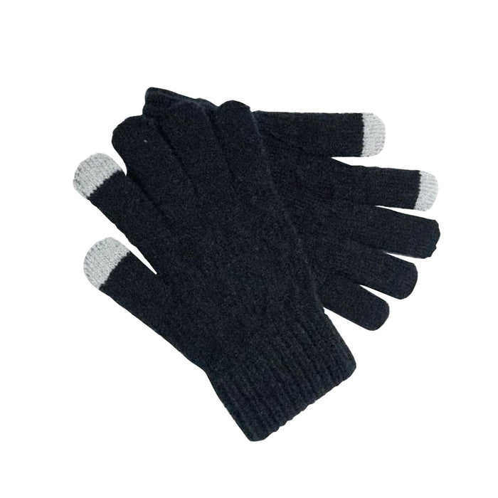 Crofta Winter USB Electric Heating Gloves Mitten for Working Skiing Women and Men Black