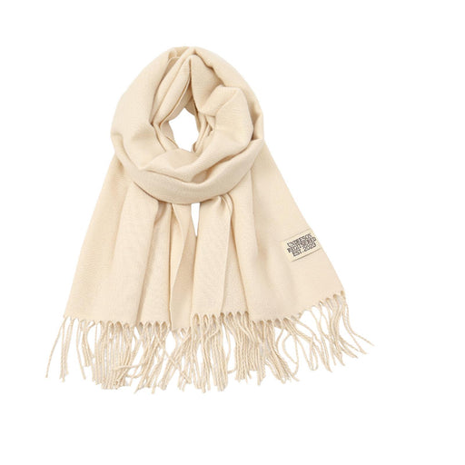 Crofta Pashmina Shawl Wrap Fashionable Long Winter Scarf for Bedroom Office Wedding Beige