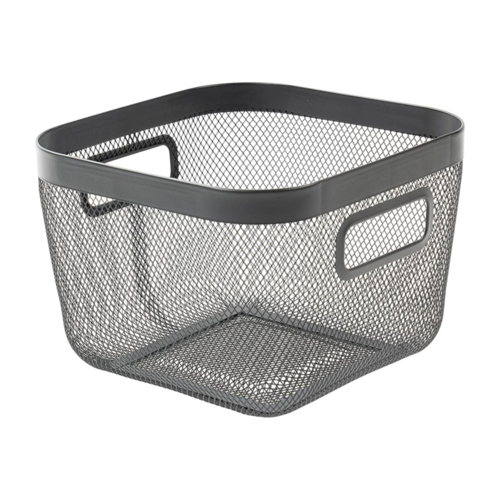 Crofta Metal Wire Basket Fashion Mesh Open Storage Bin for Cabinet Picnic Furniture