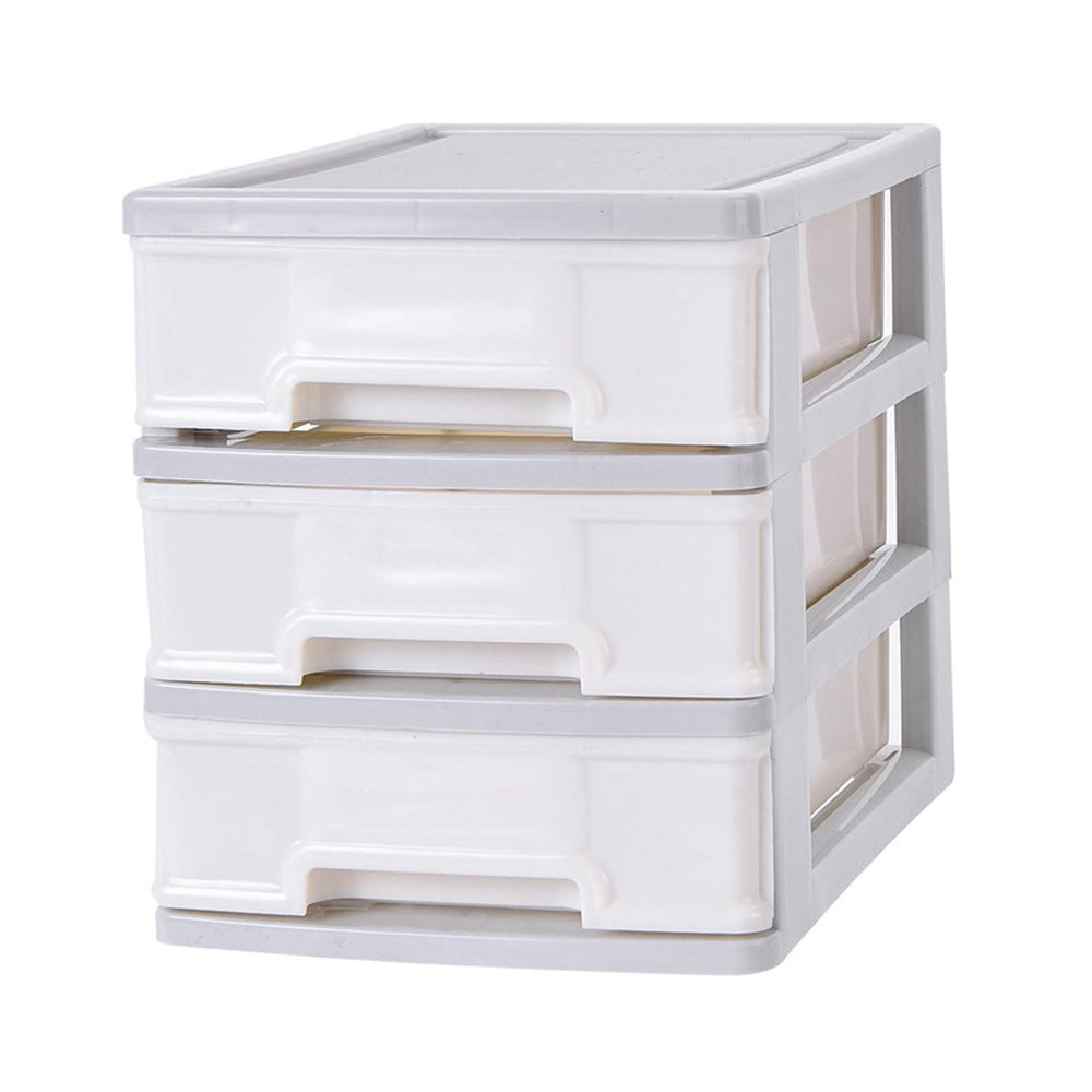 Storage Drawer 3 Layers Space Saving Jewelry Case for Desk Office Toiletries Gray