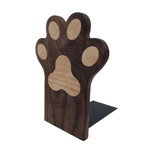 Crofta Wooden Cat Claw Bookend Nonslip Cat Decorative Bookends for Office Desk Home B