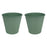 Crofta 2 Pieces Flower Buckets Sculpture Gift Flower Pots for Garden Desktop Office Green