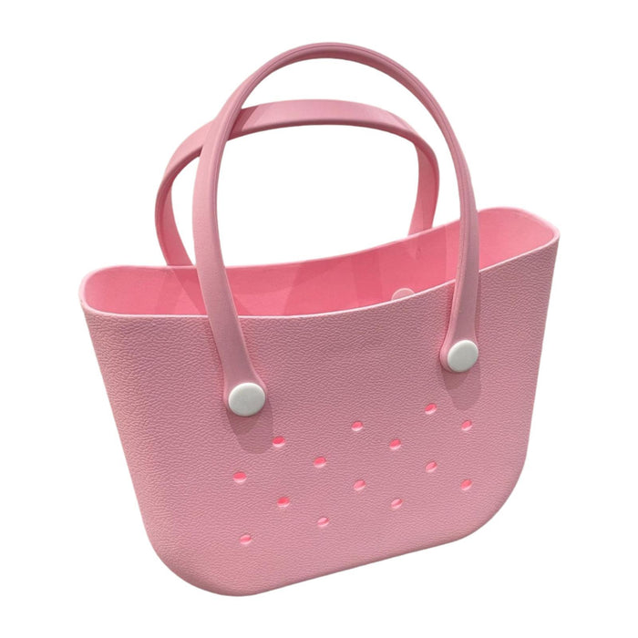 Beach Hole Bag Handbag Waterproof Travel Bag Summer Fashion Beach Basket Bag Pink