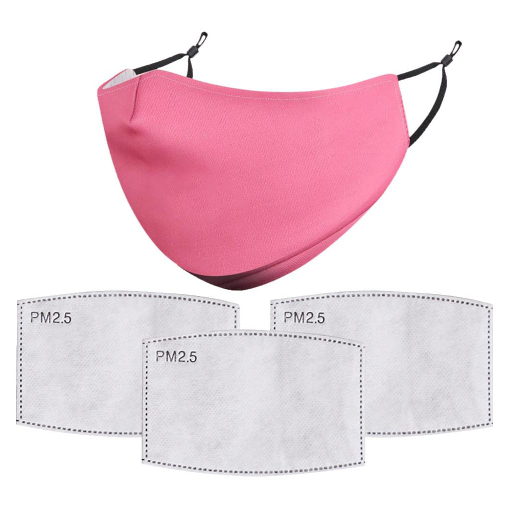 Crofta Unisex Adults Reusable Mask Anti-dust PM 2.5 Haze Filter Cover Pink