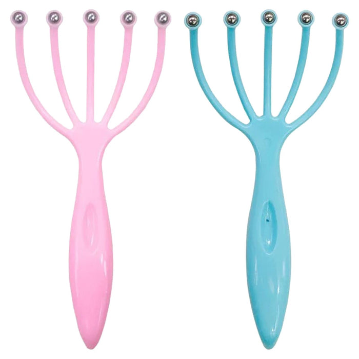 2x Claw Scalp Massagers 5-Claw for Home Office Deep Relaxation Stress Relief