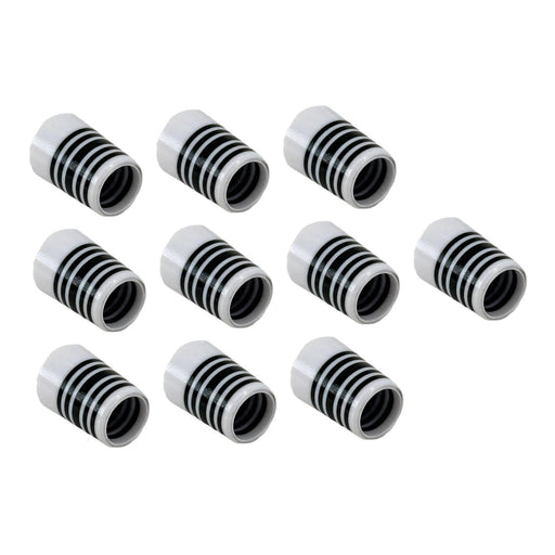 Crofta 10Pcs Golf Iron Ferrules ID:0.370" Od:0.540" Length:0.750" Portable End Caps White Black