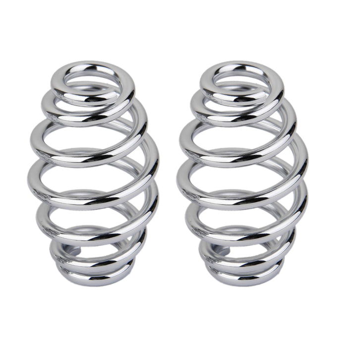 Crofta 2 Pairs Chrome Barrel and Torsion Solo Seat Springs for Harley Motorcycle