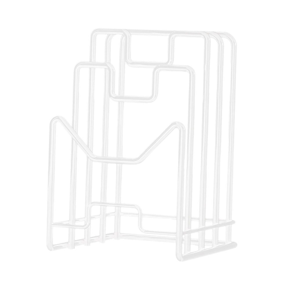 Crofta Cutting Board Storage Rack Stand for Plates Cutting Board Kitchen Countertop white