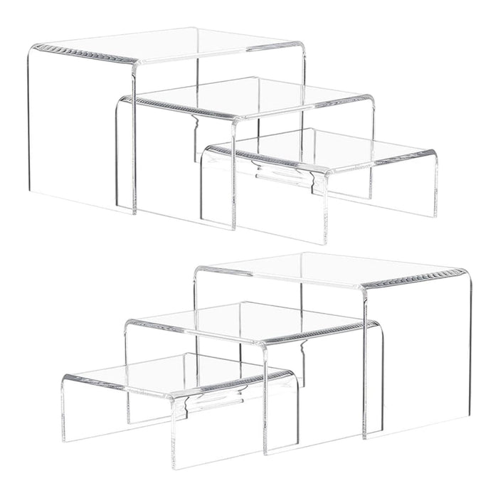 Crofta 6 Pieces Acrylic Display Riser Clear Decoration for Purse Retail/shop Wallet