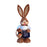 Crofta Woven Rabbit Toy Easter Rabbit Statue Office Photo Prop Straw Bunny Figurine Style O