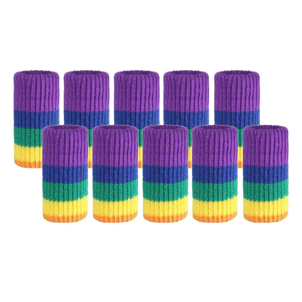 10Pcs Finger Sleeves Protectors Elastic for Relieving Pain Cycling Biking Iridescent