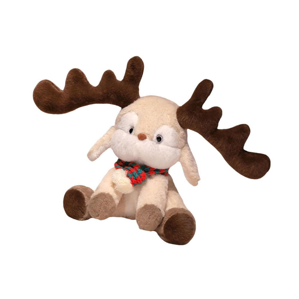 Crofta Xmas Stuffed Toy Gifts Christmas Throw Pillow for Xmas Christmas Living Room Deer