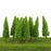 Crofta 10Pcs Scenery Landscape Train Model Metasequoia Trees Scale 1/50 Light Green