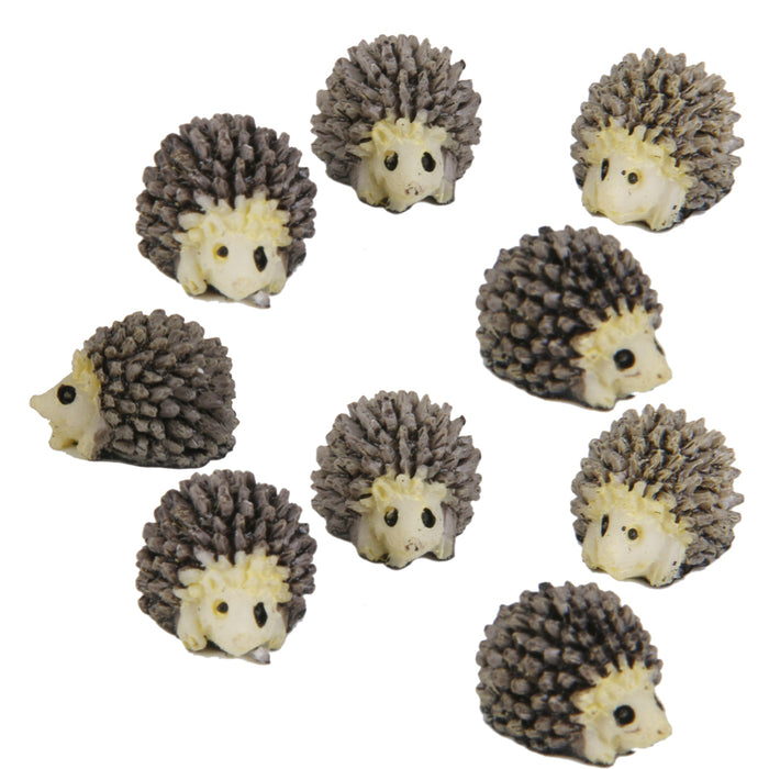 Crofta 10pcs Miniature Dollhouse Bonsai Fairy Garden Landscape Hedgehog Decor