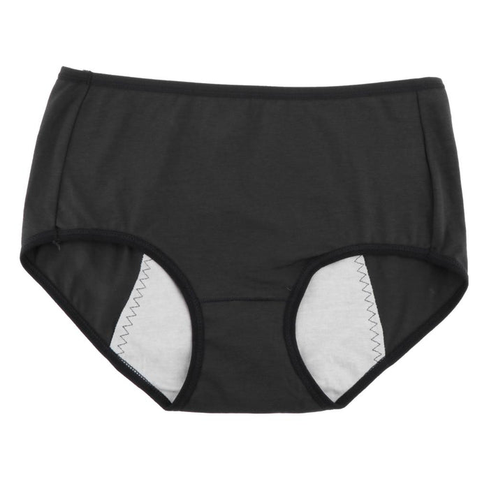 Crofta Women Leak Proof Menstrual Underwear Panties Seamless Briefs  M Black