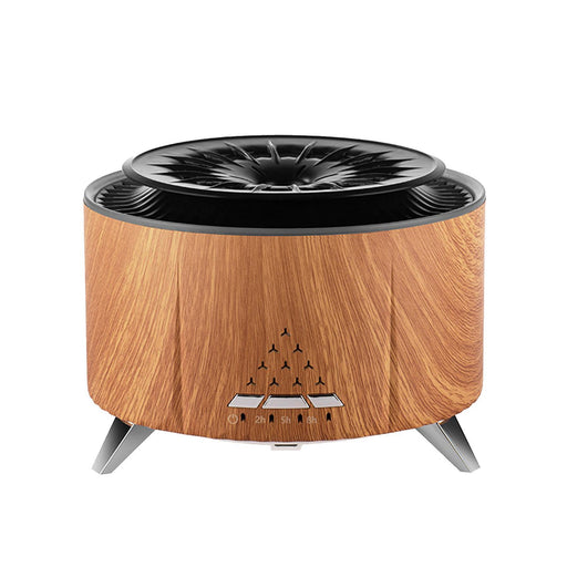 Crofta Flame Humidifier Fire Humidifier Yoga Dining Room SPA Essential Oil Diffuser Wood