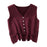 Women Sweater Vest Breathable V Neck Casual Fashion Jumpers Sleeveless Gilet Dark Purple