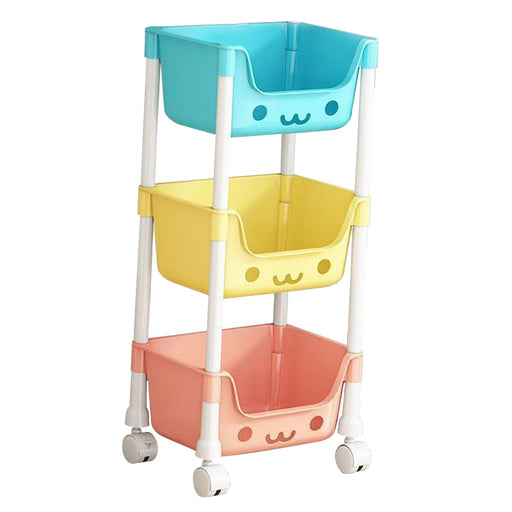 Crofta 3 Tier Storage Cart with Wheel Household Cart for Garage Office Laundry Room Style A