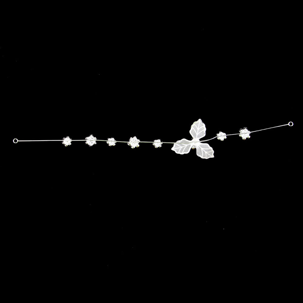 Wedding Bridal Crystal Diamante Plum Blossom Headband Tiara