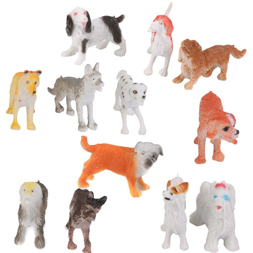 Crofta 12x 1.6-2inch Pet Dog Animal Model Figures Kids Educational Toys Collectible Gifts