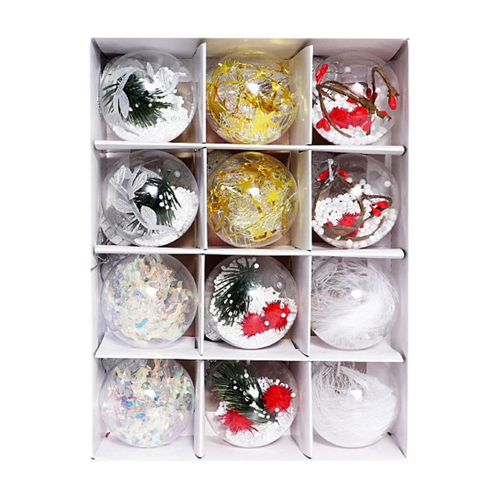 Crofta 12Pcs Christmas Ball Ornaments Decorative Baubles for Bar Restaurant Bedroom B Set