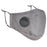 Crofta Reusable Respirator Mouth Face Mask Cover w/ Valve Anti Dust Haze Gray