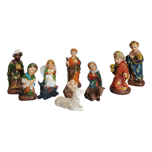 Crofta 11x Nativity Figures Statue Set Crafts Birth of Jesus for Party Home Holiday