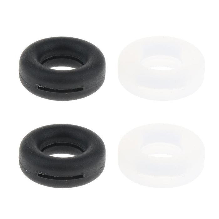 Crofta 2 Pairs Anti Slip Silicone Ear Hooks Holder for Glasses Black White