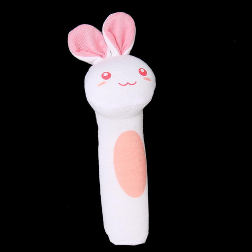 Crofta Rabbit Pattern Cloth Fabric Squeaker Bar Sound Baby Play Toy