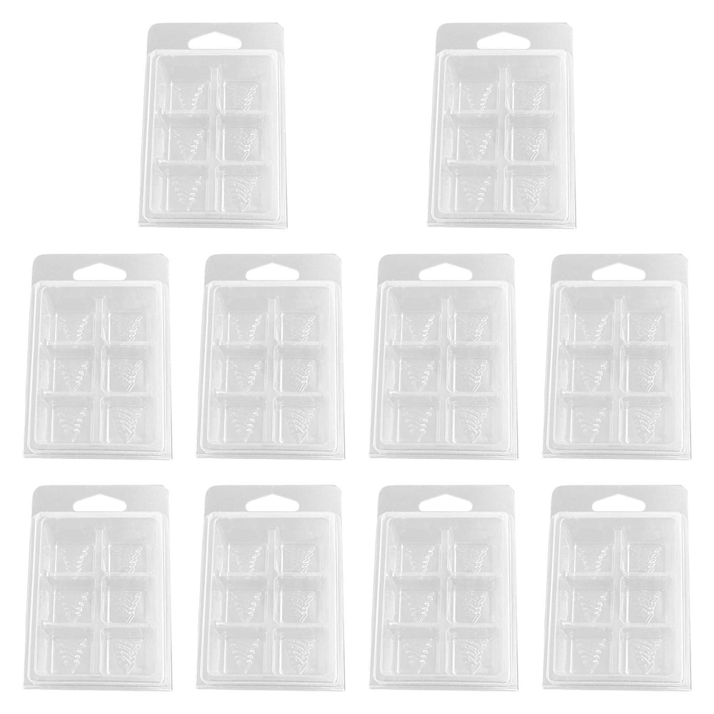 Crofta 10Pcs Christmas Tree Candle Melt Moulds Casting Model Clear Empty Cube Trays