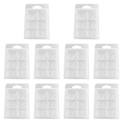 Crofta 10Pcs Christmas Tree Candle Melt Moulds Casting Model Clear Empty Cube Trays