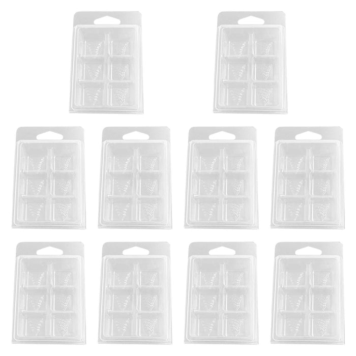 Crofta 10Pcs Christmas Tree Candle Melt Moulds Casting Model Clear Empty Cube Trays