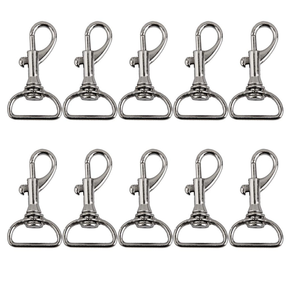 10pcs Swivel Trigger Snap Hooks Silver 40x23mm