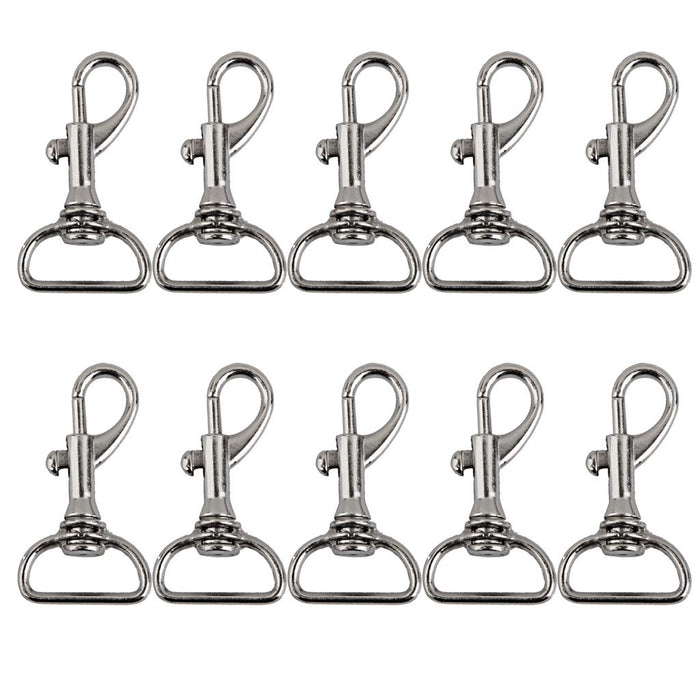 10pcs Swivel Trigger Snap Hooks Silver 40x23mm