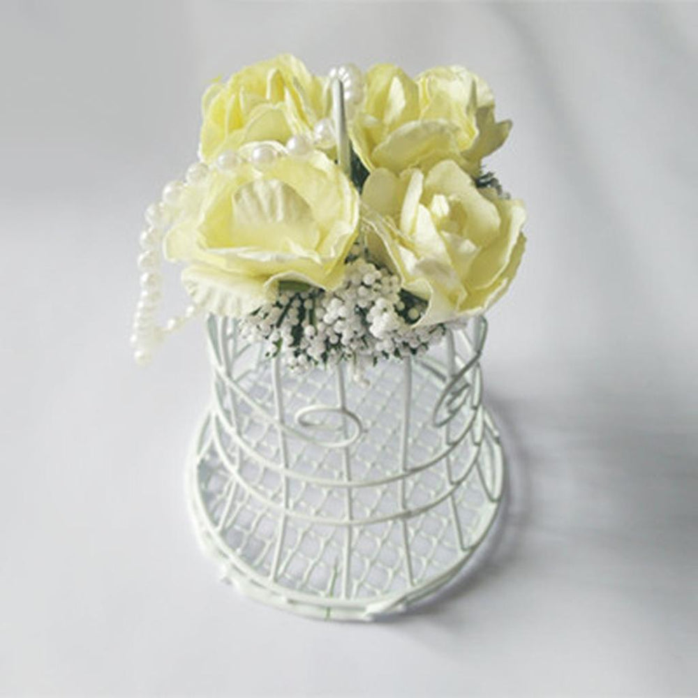 White Bird Cage Wedding Party Gift Box Favor Candy Chocolate Flower Decor