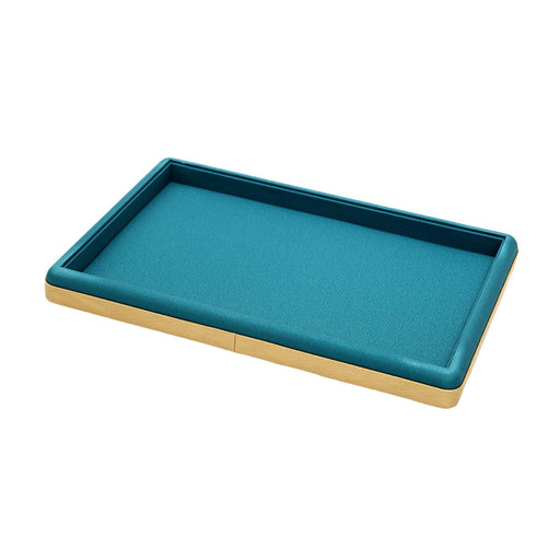 Crofta Jewelry Display Tray Display Prop Flat Organizer for Selling Drawer Showcase Peacock blue