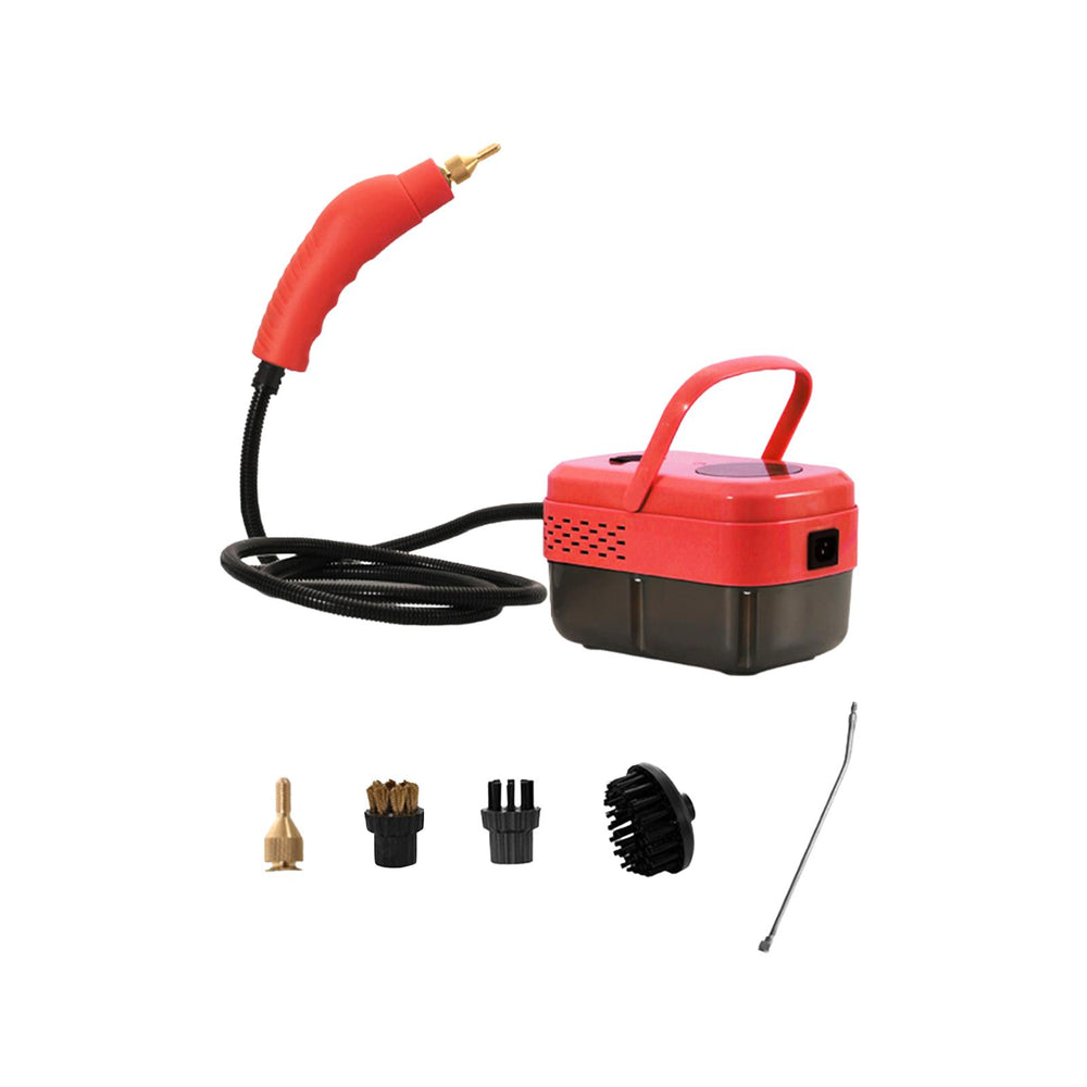 Steam Cleaner Lightweight with Brush Heads Multiuse for Bathroom Home Toilet Red